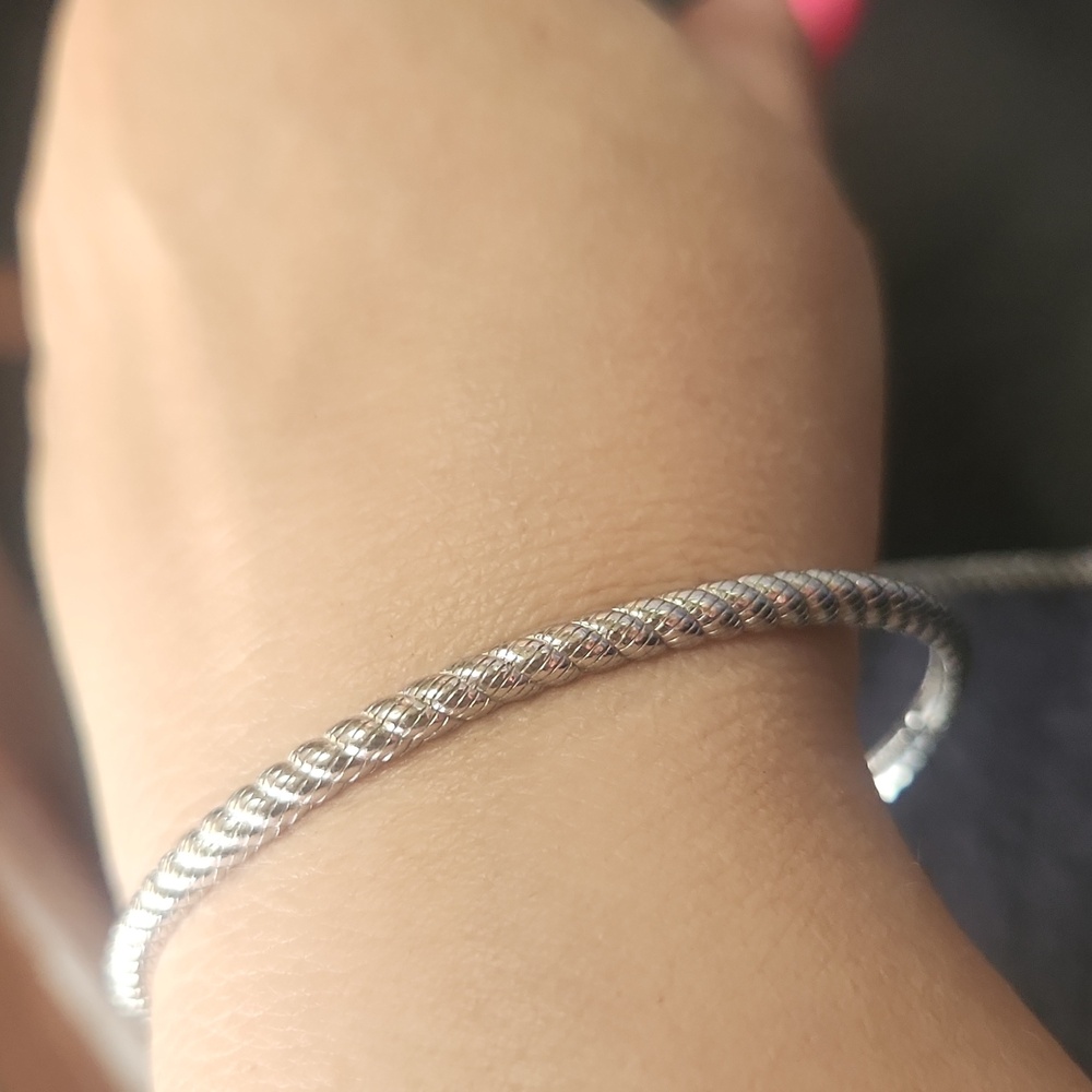 Judith Ripka Silver Textured Bracelet - Picture 3 of 5